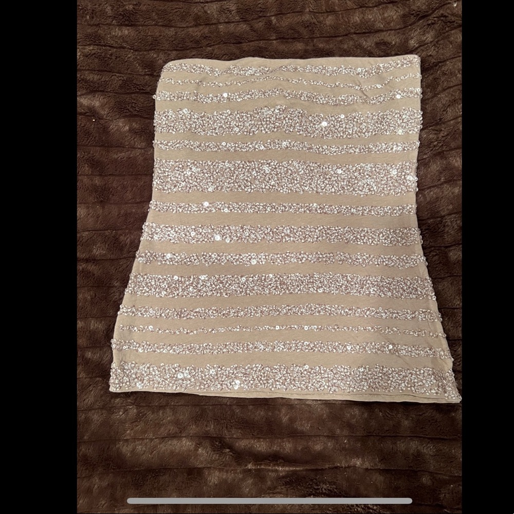 Express Strapless top with Sequins Size small